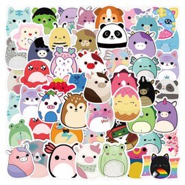 100PCS Round Zoo Stickers - Adorable Animal Faces Like Deer, Elephant, and Cow, Vinyl Waterproof for Kids' Lunch Boxes, School Supplies