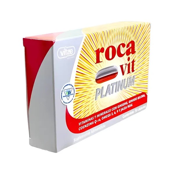 Vitaminas Y Minerales Roca Vit Platinum Sabor Sin Sabor
