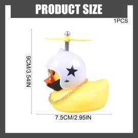 Gukasxi Duck Bike Bell,Rubber Duck Bicycle Ring Bell and Headlight Cute Cycling Bell Bike Scooter Handlebar Bell (White+Star)