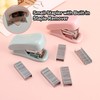 smilixin 2 PCS Mini Stapler with Staples,Small Stapler with Built-in