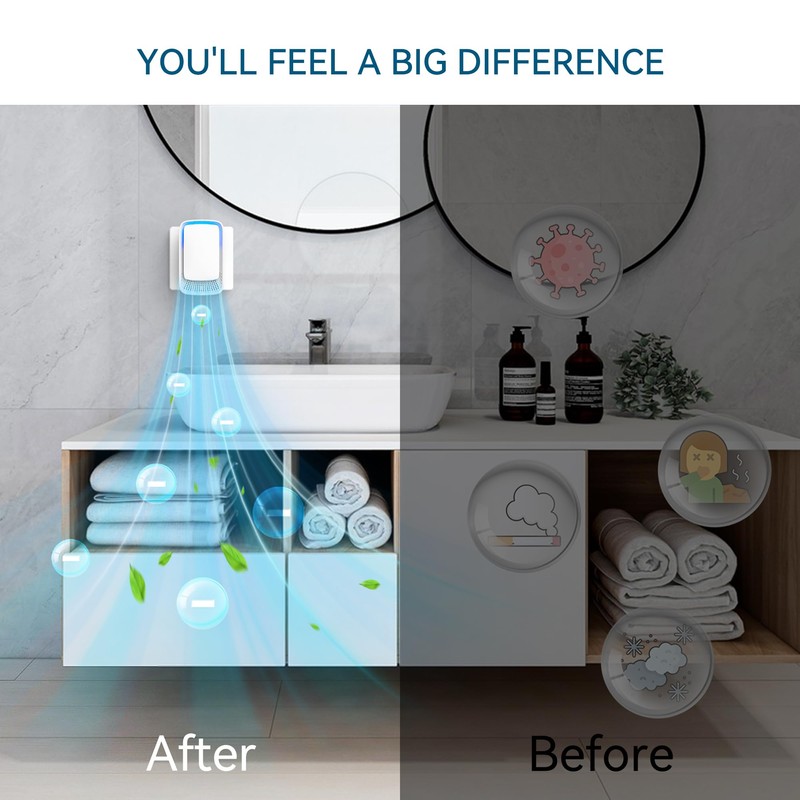Air Ionizers for Home, Plug In Negative Ion, Quiet Operation