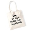 Flox Creative My best friend is my dachshund tote bag