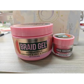Braiding Gel Extra Hold Combo Set-Great For Braids,Twist, Locs & Smooth Edges - Braiding Gel Contains Rosemary Hair Growth Oil for Frizz Control, High Shine, Edge Control(Watermelon Flavour) 280g
