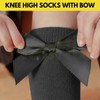 ShopMCR 6 Pairs Girls Knee High Socks with Ribbon Bows