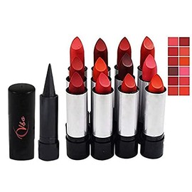 VBA Combo Balm Matte Lipstick Set of 12 Multicolour With Kajal
