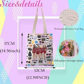 JYTAPP Scheming TV Show Canvas Tote Bag Spencer & Hannah & Aria & Emily Fan Shopping Bag Gift
