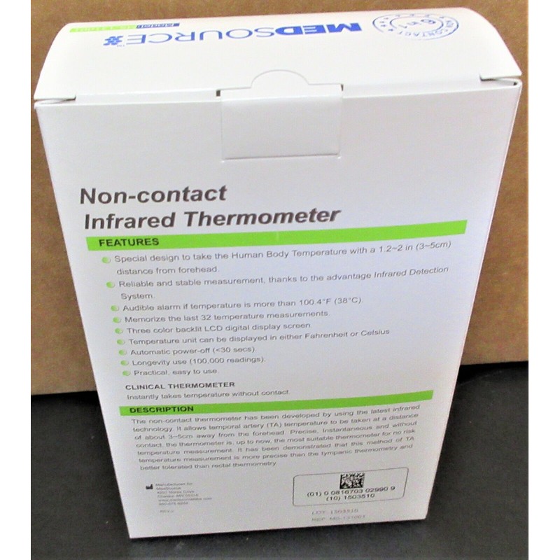 MedSource Non-Contact Infrared Body Thermometer MS-131001 IR 300 - For