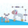WoodyWood® Pull-up toy sheep with lamb, wooden toy for babies