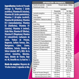 FEM MultiVit | Multivitaminico para Mujer con Omega 3 | 30 Capsulas Softgels | Complemix Fem Conjunto de Vitaminas, Minerales y Omega 3 para la Mujer 