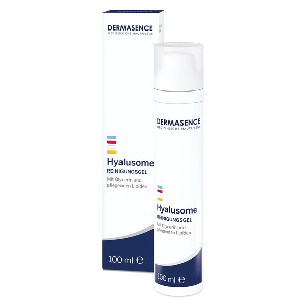 DERMASENCE Hyalusome Cleansing Gel - Mild, Moisturising Facial Cleansing for Dry Skin - Based on Vegetable Oils and - Moisturising - Ideal for Makeup Removal - 100ml