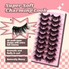 FADVAN False Eyelashes Faux Mink Lashes 6D Volume Full Cat