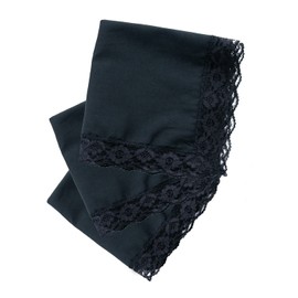 MileyMarla Ladies New Pretty Lace White Cotton Handkerchiefs Wedding Hankies Hanky