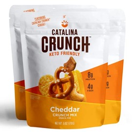 Catalina Crunch Mix Cheddar Keto Snack Mix | Keto Friendly, Protein Snacks, 6oz (Pack of 3)