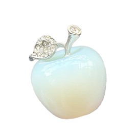 Sunshcat Sunshcat Synthetic Opalite 1.18 Inchs Apple Crystal and Healing Stone Statues,Room Decoration Christmas Decorations Thanksgiving Gifts Office Gifts Collectibles