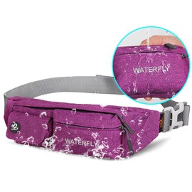 Waterfly Waist Bag Fanny Pack Bum Bag Slim Water Resistant Running Belt for Sports Running Cycling Hiking Walking