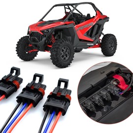 AFEISOL Bus Bar Pulse Power Plugs Pigtail Replacement for Polaris Plug 2018 2019 2020 2021 2022 2023 2024 Ranger XP 1000 / RZR/Pro RS1 General Bus Bar Harness Pigtail Connectors (Blue, 6)