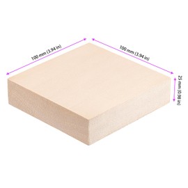 LEXININ 30PCS Unfinished Wood Blocks, 4 x 4 x 1 Inches Whittling Basswood Carving Blocks, Squares Wood Blocks for Art, Craft
