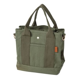 Alto Rose 250043 Women's Tote Bag, Canvas, Small, Lightweight, Multiple Storage, 2-Way, Khaki