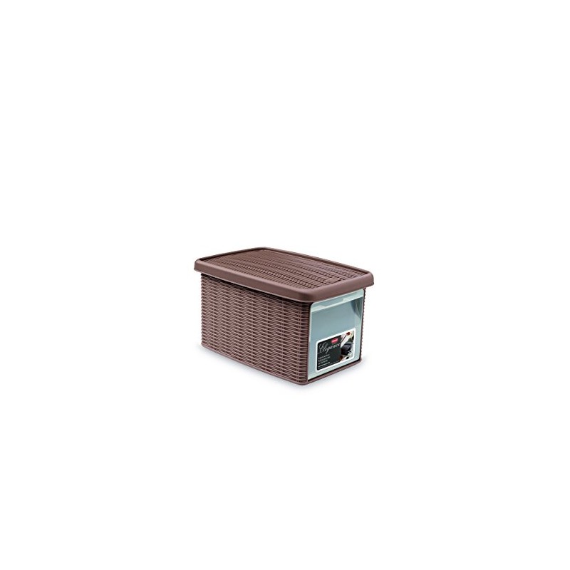 Stefanplast "Elegance Storage Box with Lid, Dove Grey, 19 x