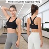 Atxnn Women's Sports Bra Adjustable Wide Shoulder Strap Yoga Bra