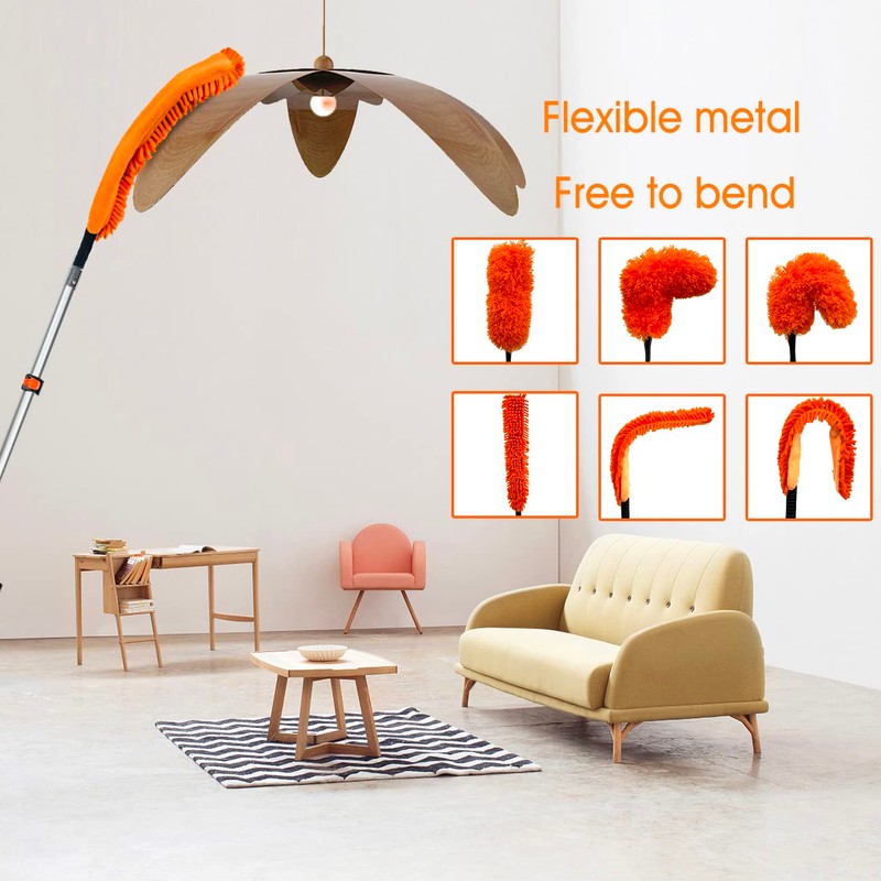 Buyplus 26FT Reach Dusting Kit, Long Duster with 5-20FT Extension