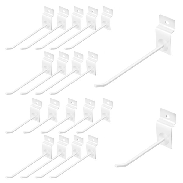 Yuahar Slatwall Hooks 20Pcs 4/6 Inch Slatwall Accessories Heavy Duty