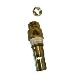 Sellerocity American Made Brass Air Compressor Check Valve 3/8 NPT Size X 1/2 Compression Tube Size with Standard 1/8 NPT-F Unloader Port