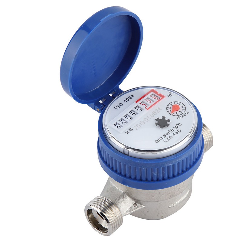 Copper 1.5m3/h 0-40℃ Mechanical Water Meter 15mm 1/2 inch Water