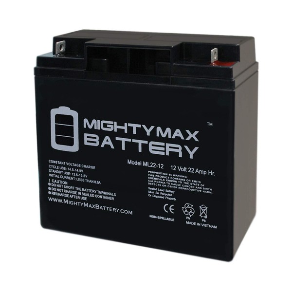 Mighty Max Battery ML22-12 - 12 Volt 22 AH SLA Battery Brand Product