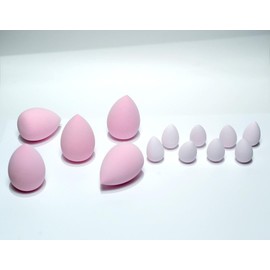 MACCC Miracle Complexion Sponge, Makeup Blending Sponge, For Foundation, Offers Light To Medium Coverage, Natural, Dewy Makeup, Orange Sponge, Latex-Free Foam (5 Big Pink, 7 Small Pink)