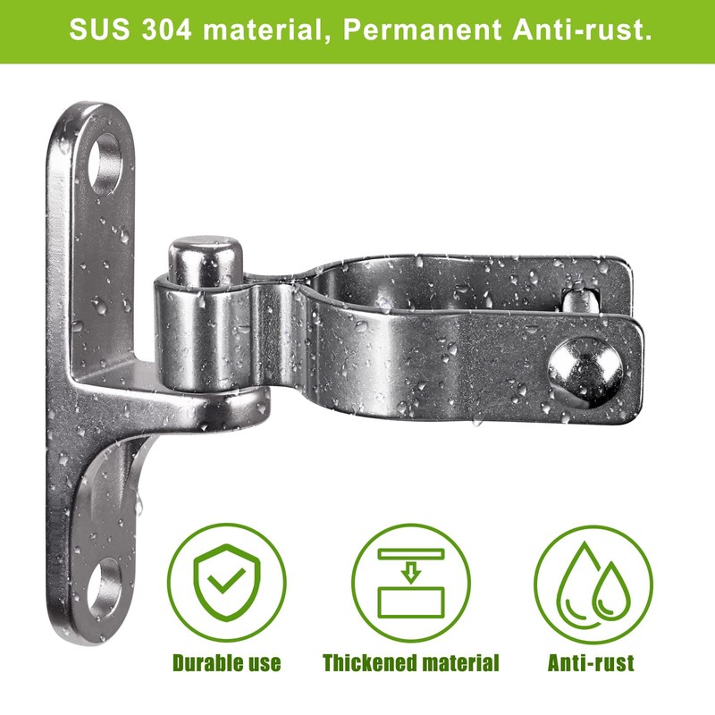 Insaga 2Pack Wall Mount Gate Hinge | 2-3/8'' Chain Link