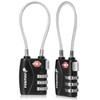 Fosmon TSA 3 Digit Code Cable Lock - 2 Pack