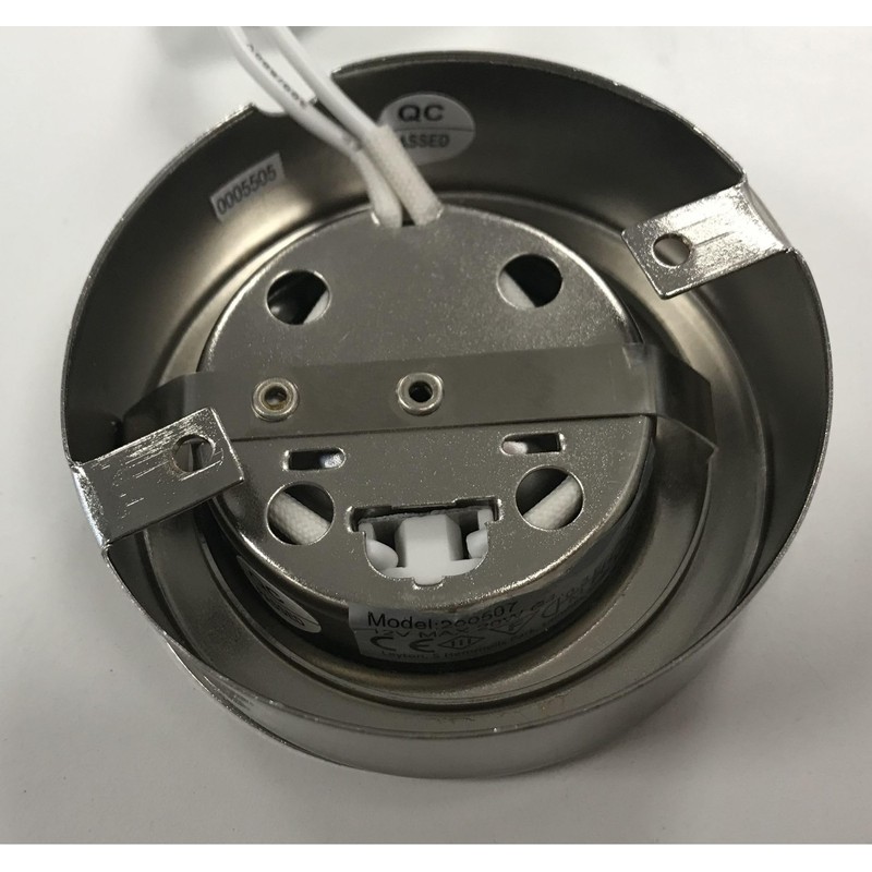 Leyton Lighting 12v 20w halogen surface downlight stainless steel warm