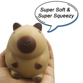 Funny Capybara Stress Ball,Capybara Squishy Balls,Stress Relief Squeeze Ball for Children and Adults,Stretchy Capybara Fidget Toys ADHD Autism,Sensory Capybara Toy Gift for Birthday,Christmas
