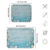 Seashells Starfish Dish Drying Mat for Kitchen Counter Super Absorbent