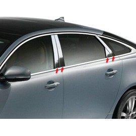 QAA Is Compatible with 2010-2019 Jaguar XJ 8 Piece Stainless Pillar Post Trim PP11096