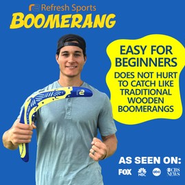 Boomerang for Adults & Kids - Fun Easy to Throw Boomerangs That Really Works - Made with Dense EVA Foam To Not Hurt When You Catch it, Unlike a Traditional Wooden Boomerang - Gifts for Boys & Girls