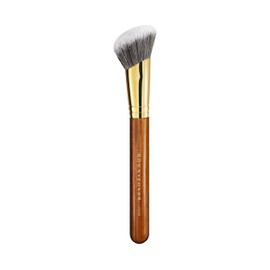 Desert Oak Series SlopeBlur Stipple Brush - Angled Nylon Bristles for Seamless Cream/Liquid/Powder Blending, Contour & Blush Application, Bubinga Handle (CM 192)