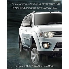 8" Touch Screen with 2 Knob Holes Fit for Mitsubishi Outland Sport 2019-2022 Outland 2019-2022 Replace 8740A130 8740A076 8740A040, Glass Digitizer Radio Touch Screen Back with Tape