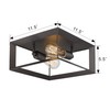 Emliviar 2-Light Ceiling Light, 12" Flush Mount Ceiling Lighting Fixture,