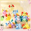 Blueweenly 24 Pieces Mini Plush Axolotl Keychains Kawaii Stuffed Animal
