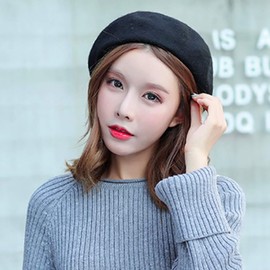CHROME CRANE CB027 Women's Beret Wool Hat, Stylish, Cute, Casual, Autumn and Winter