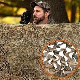 Camouflage Net - 5X10Ft Camouflage Mesh Netting,Blind Fabric, Hunting Accessories, Outdoor Blind Nets for Camping Photography Car