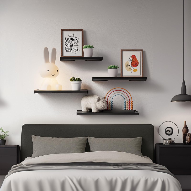 BAYKA Wall Shelves for Bedroom Decor, Floating Wall Shelves for