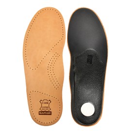Safir Insole, Anatomic Insole, Posture Correction, Shock Absorption, Flat Feet, Arch Support, Deodorizing, Standing Work, Walking, Standing Work, Leather, natural tan