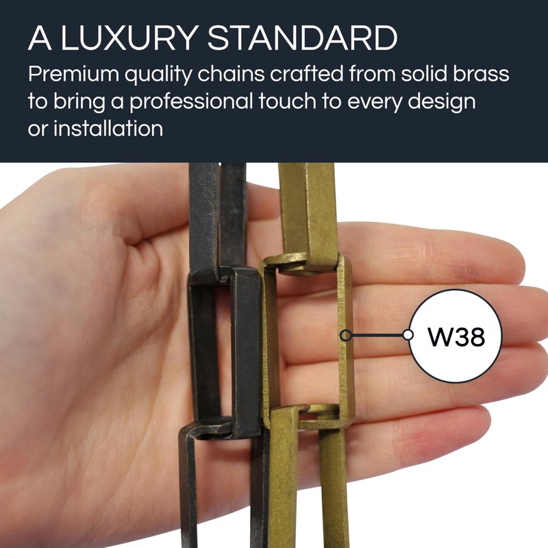 RCH Hardware Polished Nickel Solid Brass Chain for Hanging, Lighting