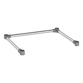 DuraSteel Open Base Work Table Bracing - 24 x 30 Inch Table Stabilizing Leg Cross Braces - Fits Commercial Food Prep Stainless Steel or Maple Wood Worktable