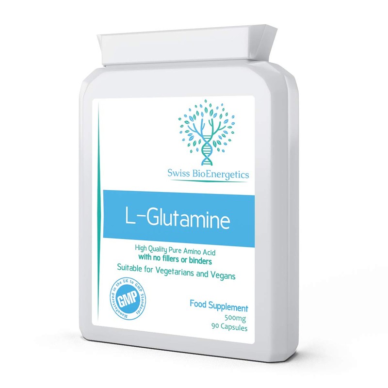 L-Glutamine 500mg 90 Capsules - Pure Amino Acid with no