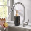 Gold Ceramic Soap Dispenser for Bathroom Black Soap Dispenser for
