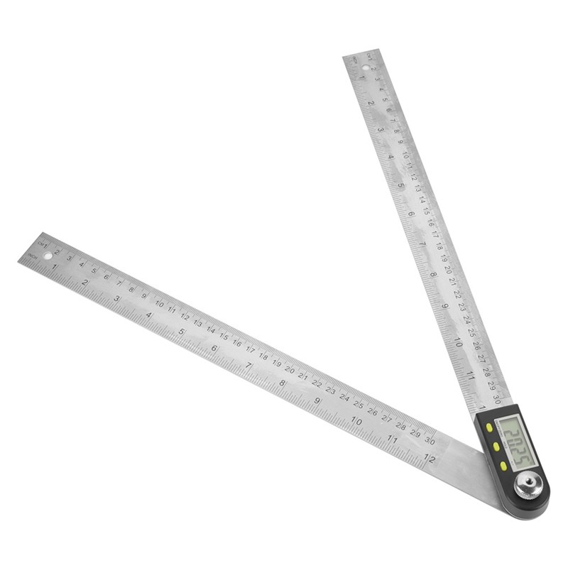 0-300mm Stainless Steel Electronic Protractor Digital Goniometer Angle Finder Miter